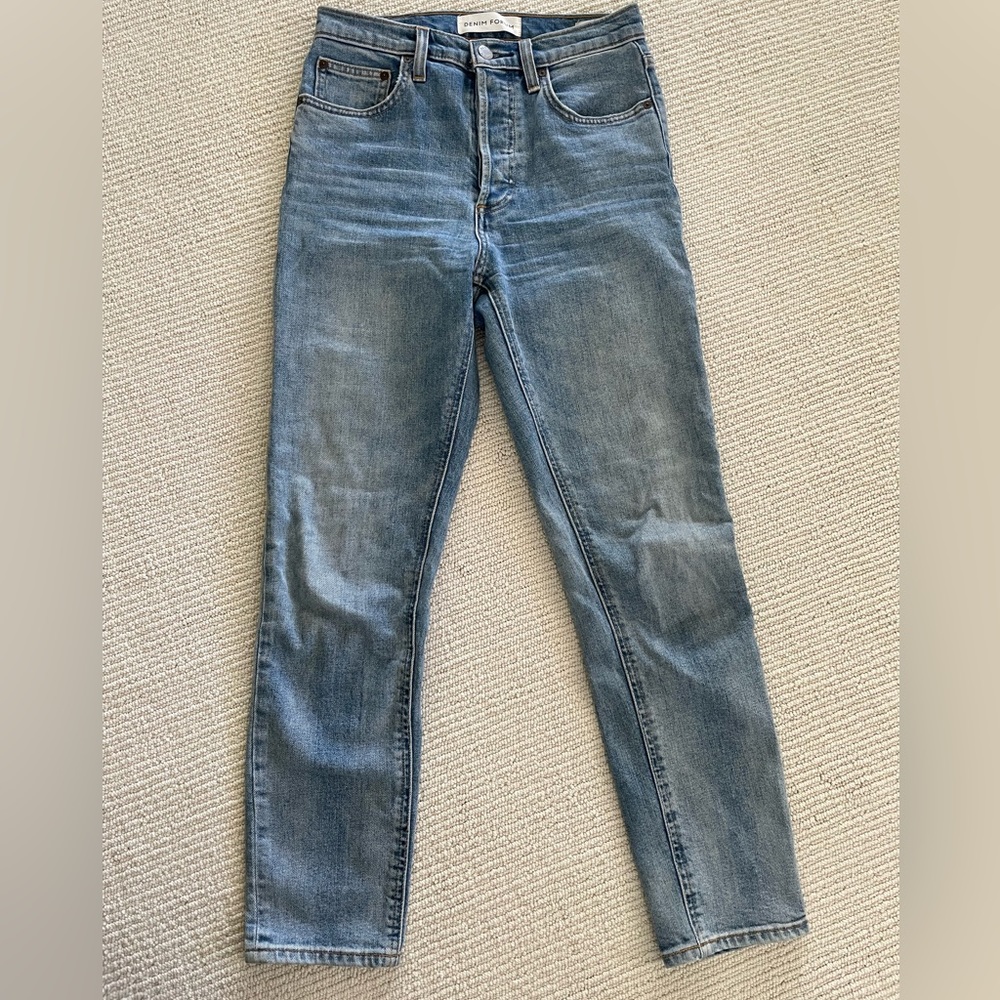 Denim Forum High Rise Slim Jeans